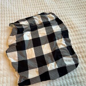 Qty of 6 Black and White Buffalo Check Seat Covers